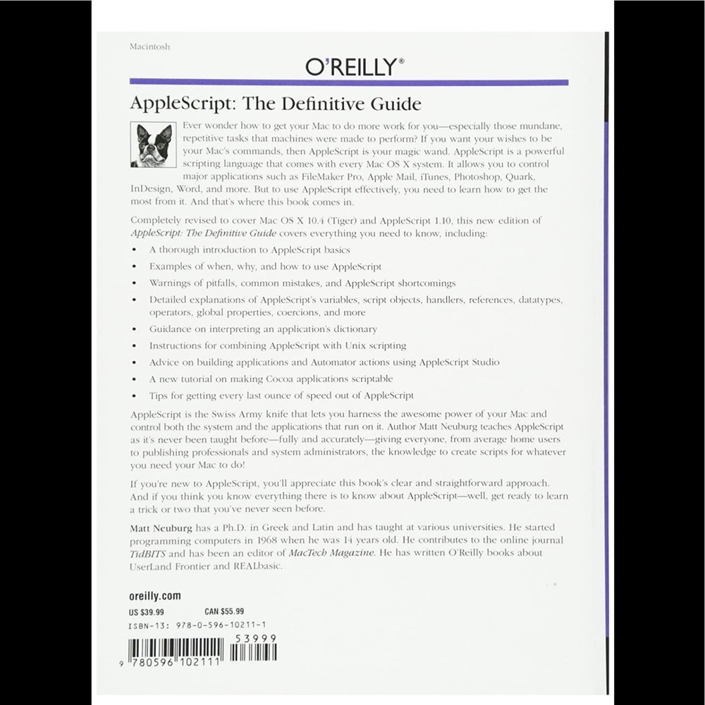Book AppleScript: The‎ Definitive Guide, 2ndEdition - Picture 3 of 4